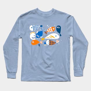 Colorful fish - kids illustration Long Sleeve T-Shirt